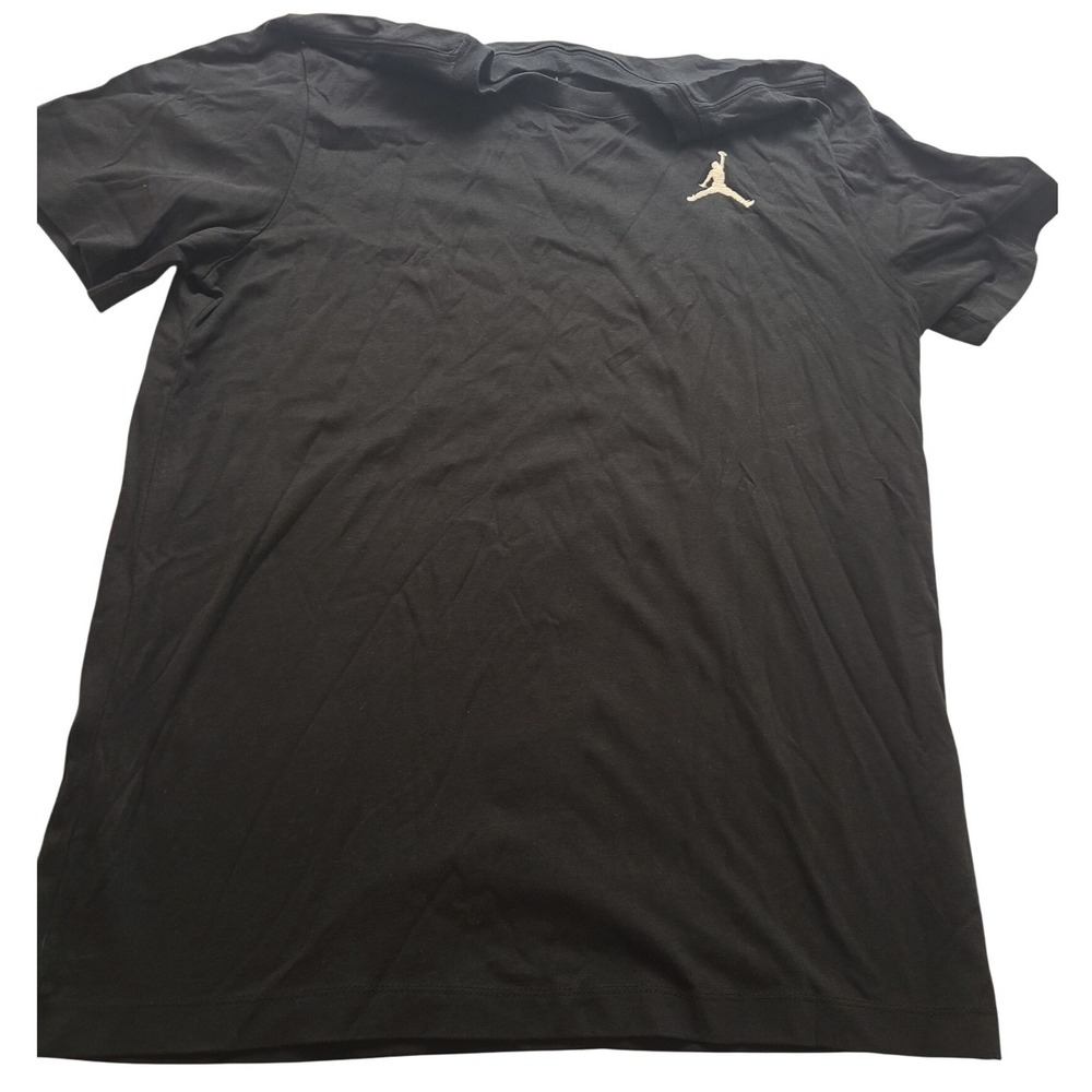 Jordan Brand Mens Black Short Sleeve Jumpman Logo T-Shirt Men's Large Graphic